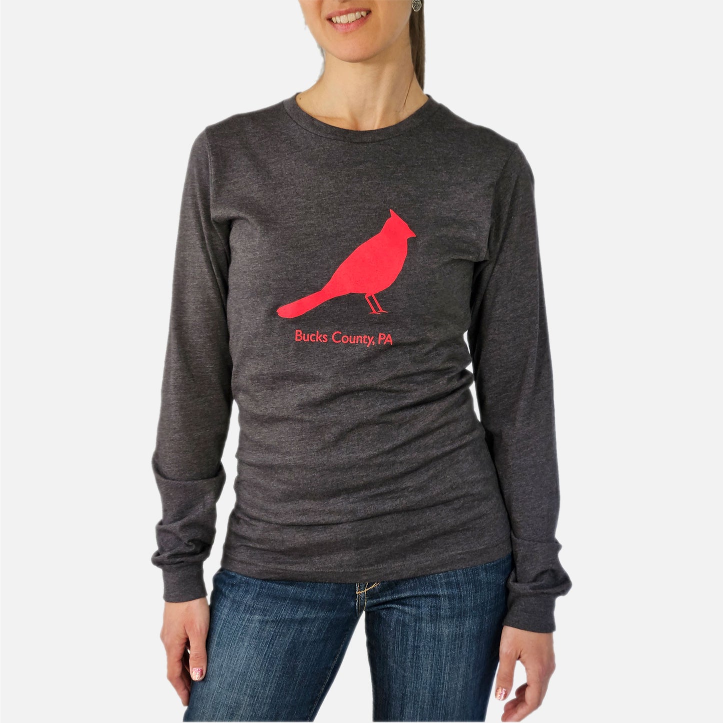 Cardinal / Bucks County graphic Long Sleeve-shirt