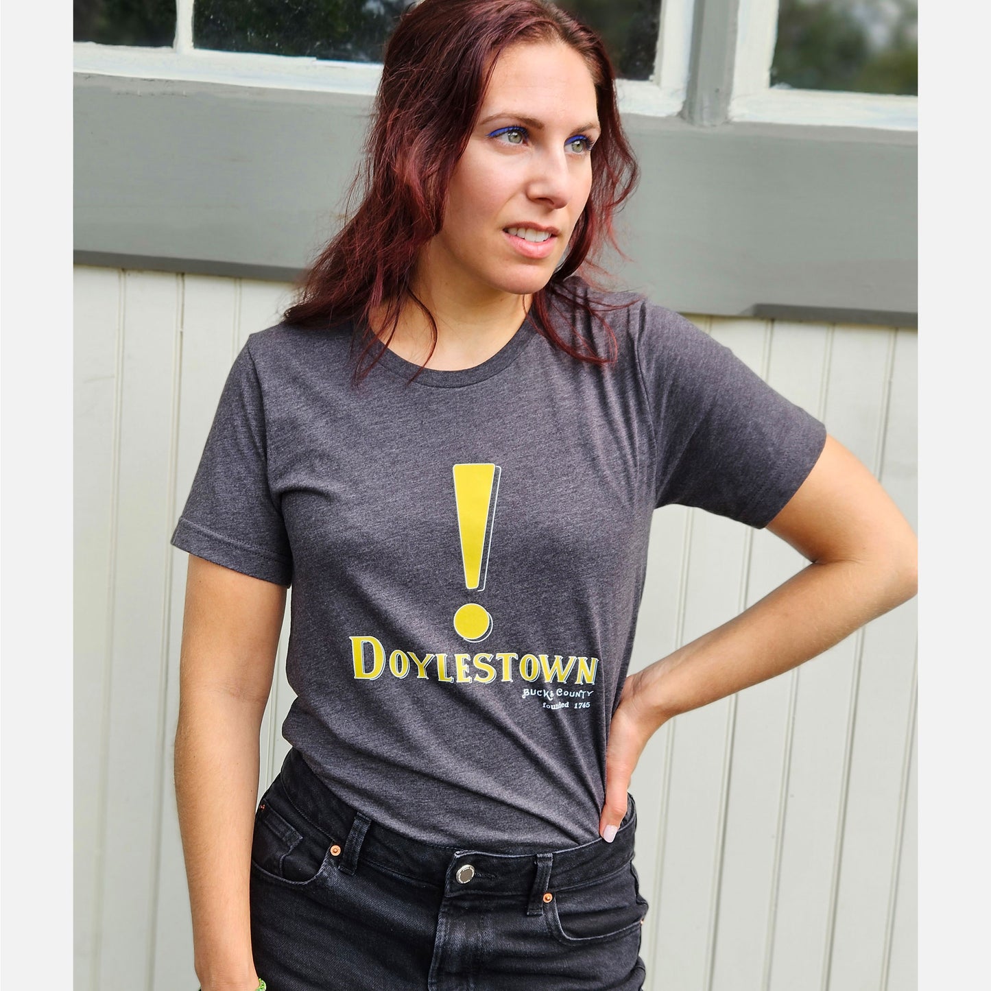 Doylestown! graphic T-shirt - heather dark grey