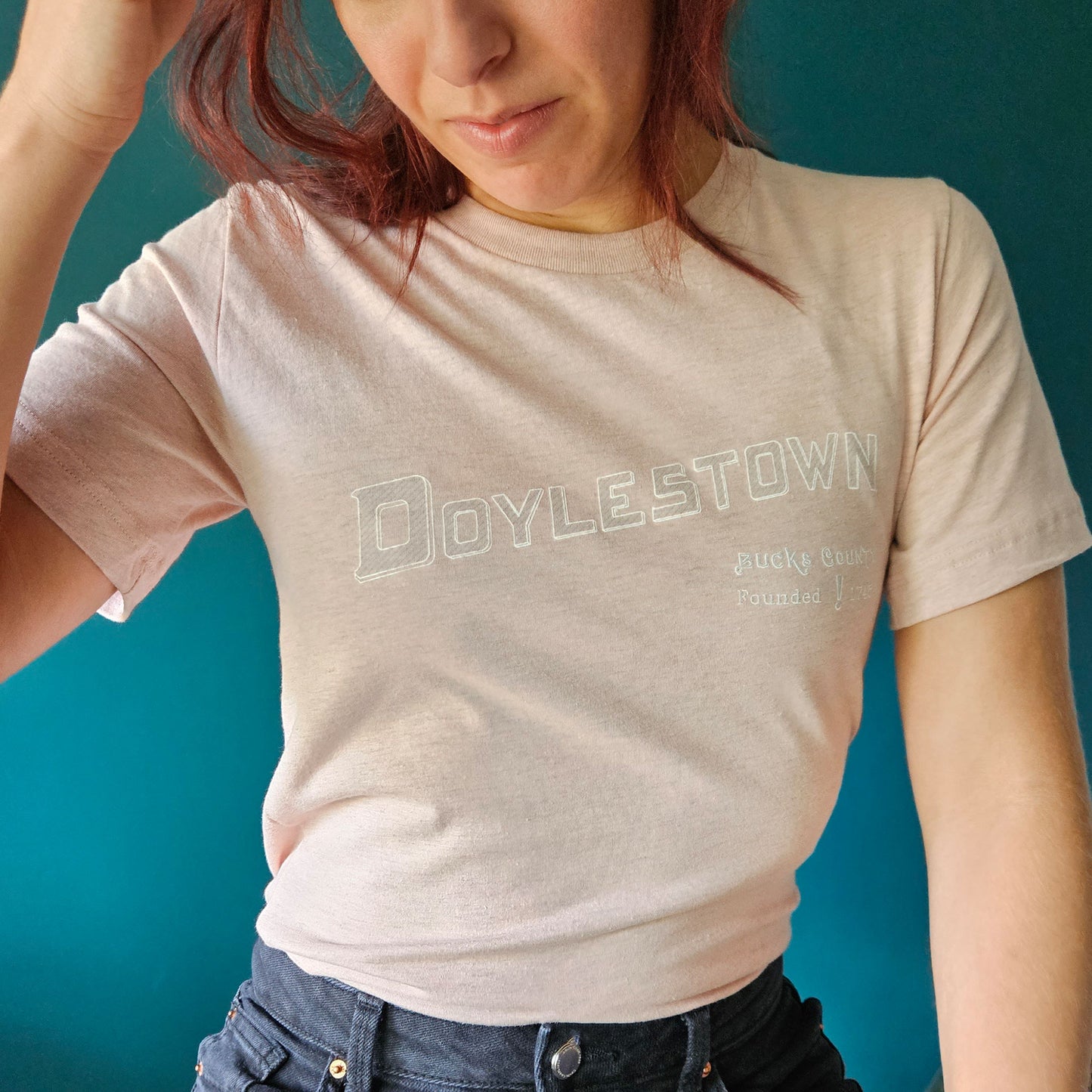 Doylestown graphic T-shirt - heather prism peach
