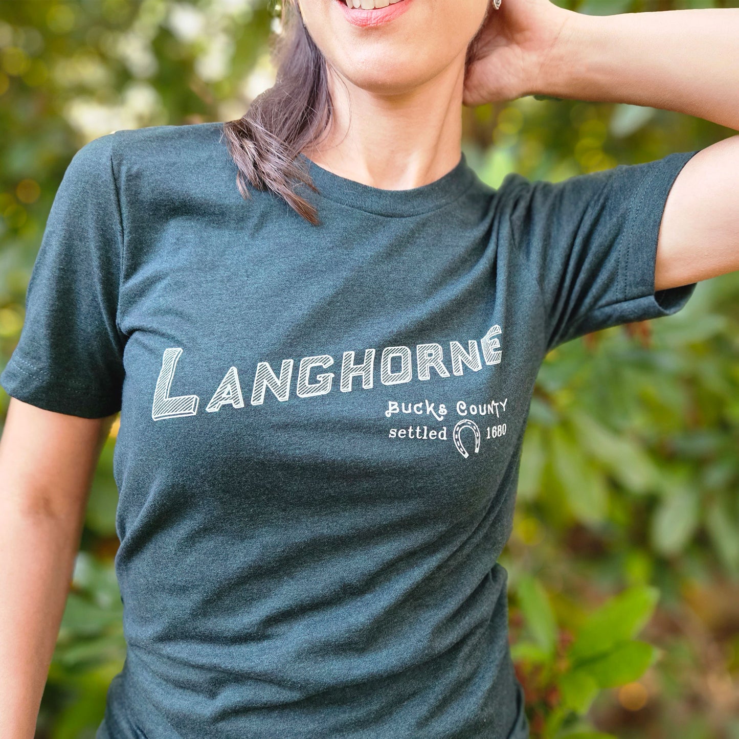Langhorne graphic T-shirt - heather emerald