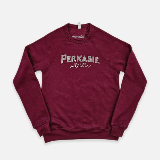 Perkasie spearhead crewneck graphic sweatshirt - maroon