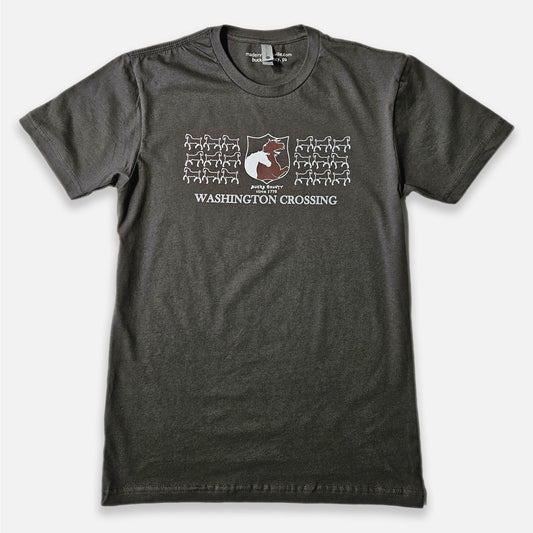 George Washington's horses / Washington Crossing graphic T-shirt - Dark Grey