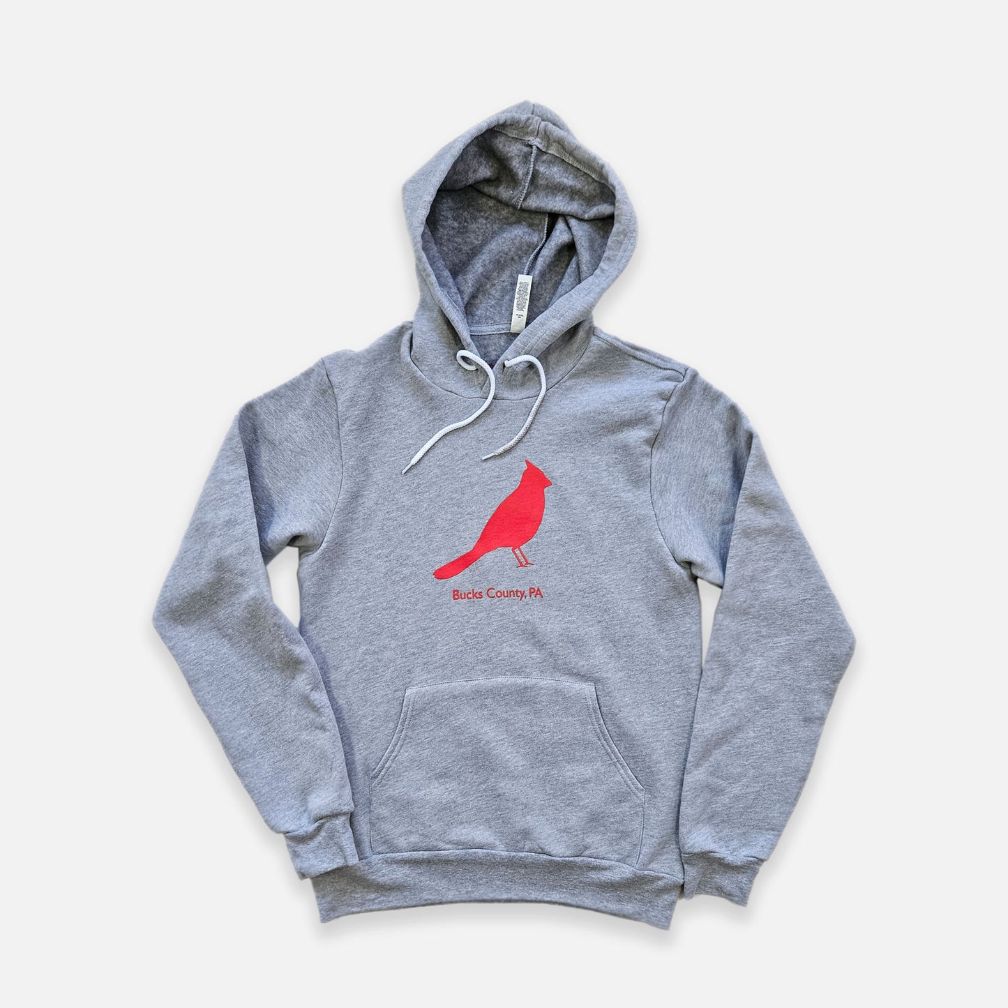 Cardinal / Bucks County graphic Pullover Hoodie - heather grey