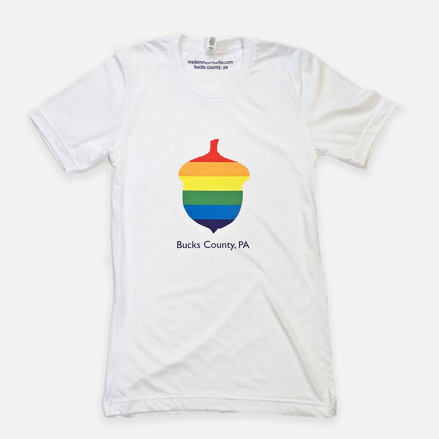 Rainbow Acorn / Bucks County graphic T-shirt