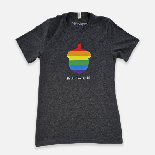 Rainbow Acorn / Bucks County Graphic Crew Neck T-Shirt