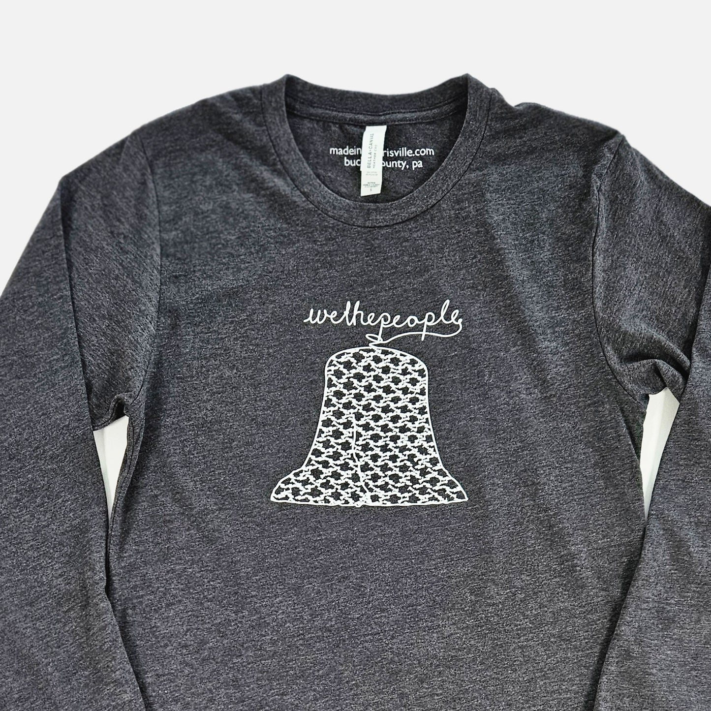 Heritage Collection: "we the people" long sleeve shirt - dark grey heather