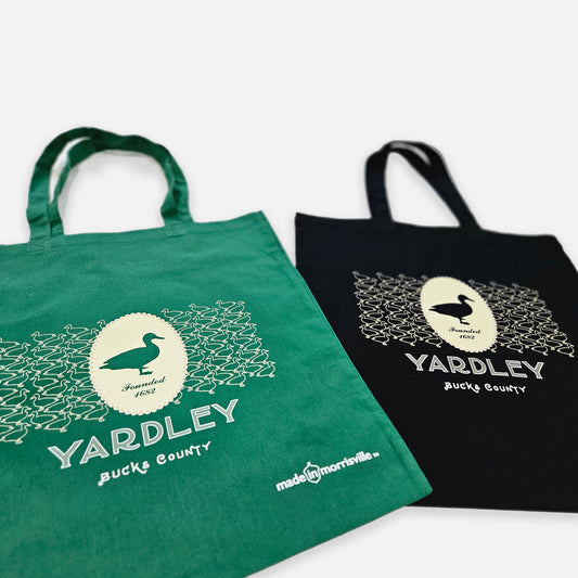 Duck Portrait /Yardley graphic canvas tote bag - 6oz black / green