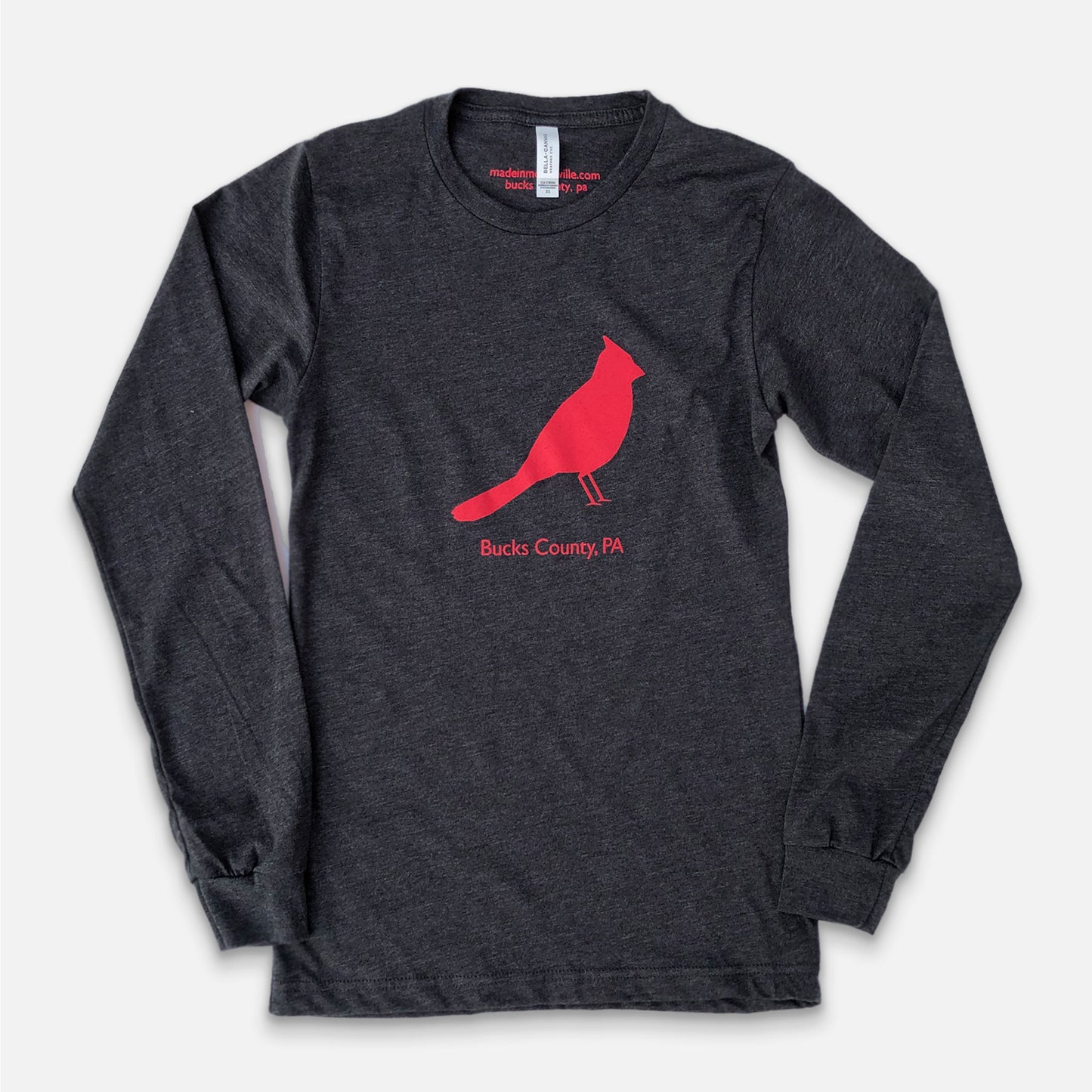 Cardinal / Bucks County graphic Long Sleeve-shirt