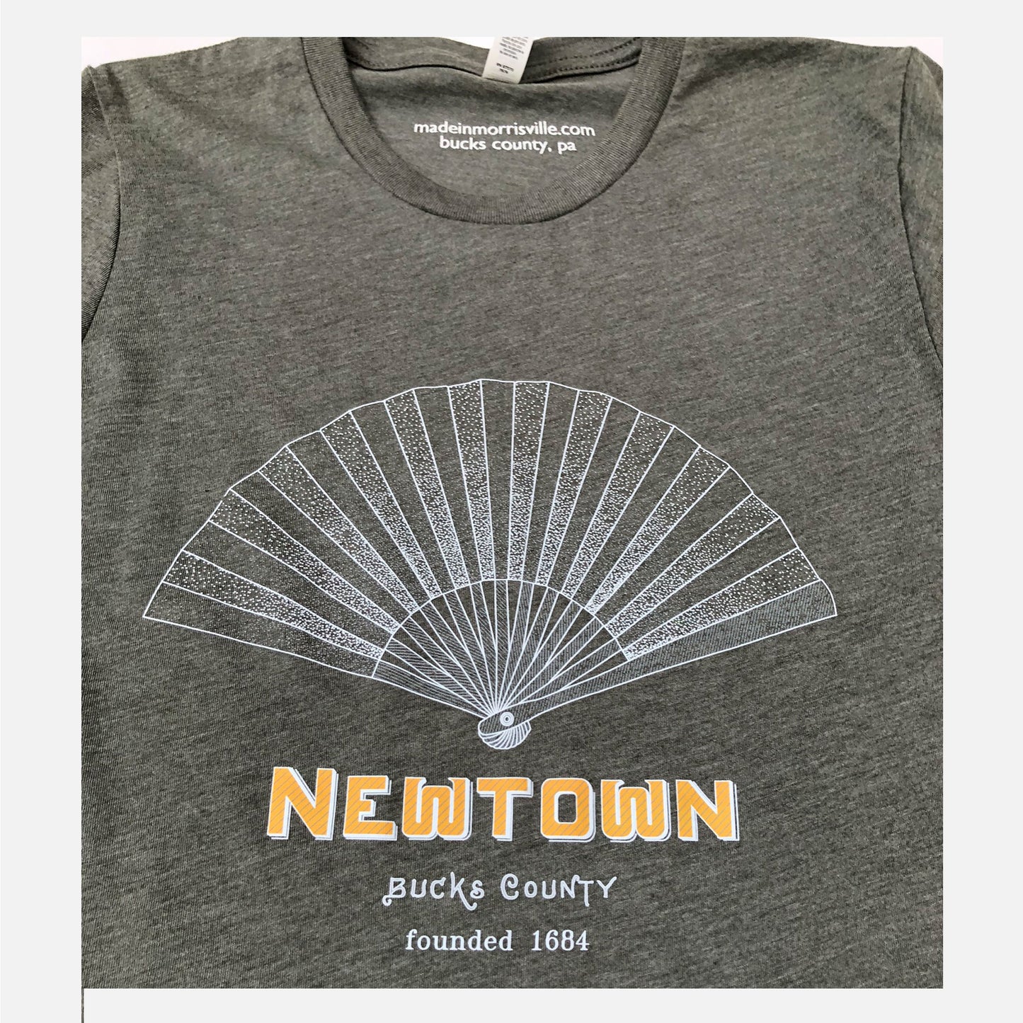 Open Fan/Newtown graphic T-shirt - heather miltary grn