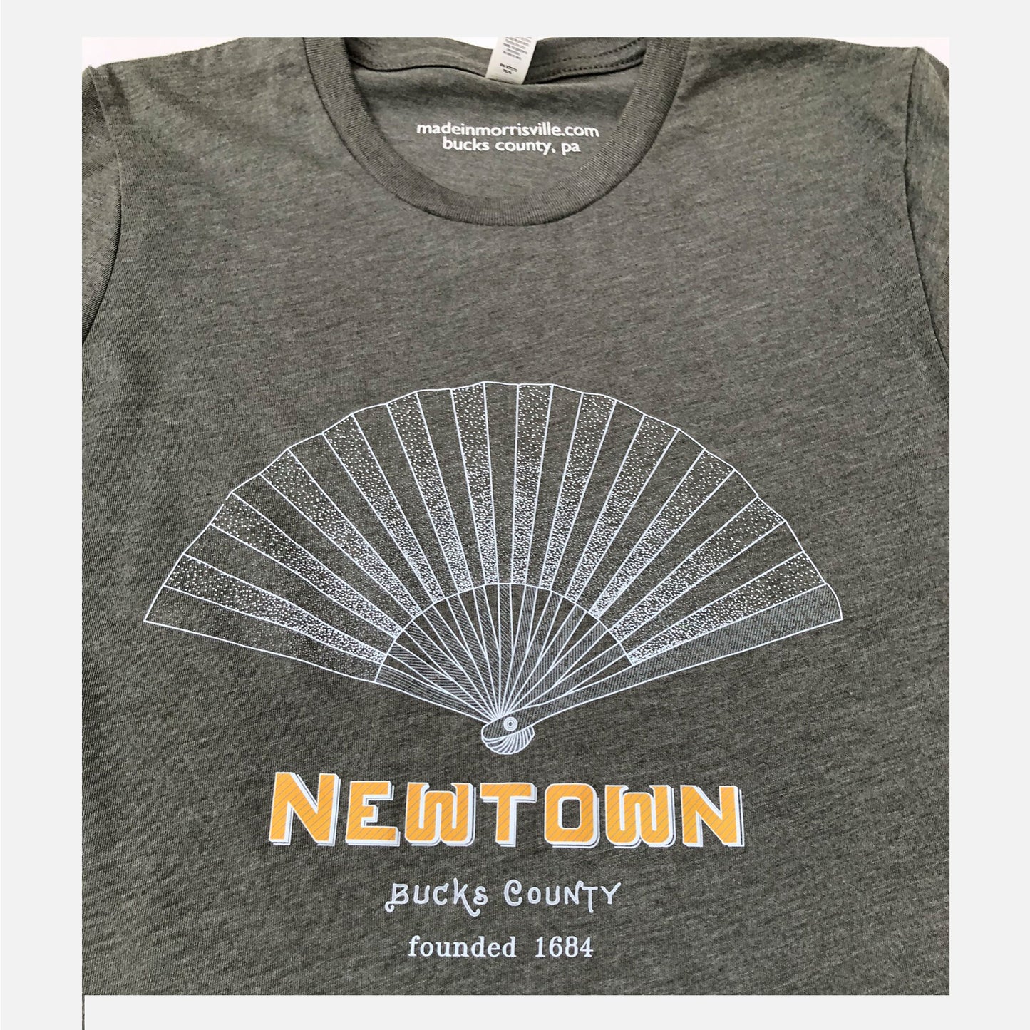 Open Fan/Newtown graphic T-shirt - heather miltary grn