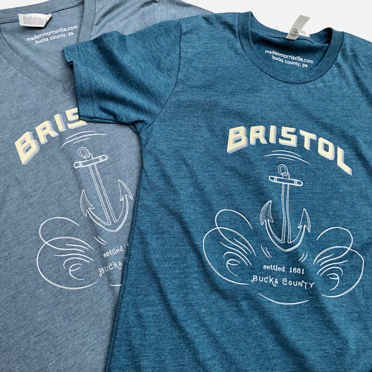 Anchor/Bristol graphic T-shirt - heather deep teal
