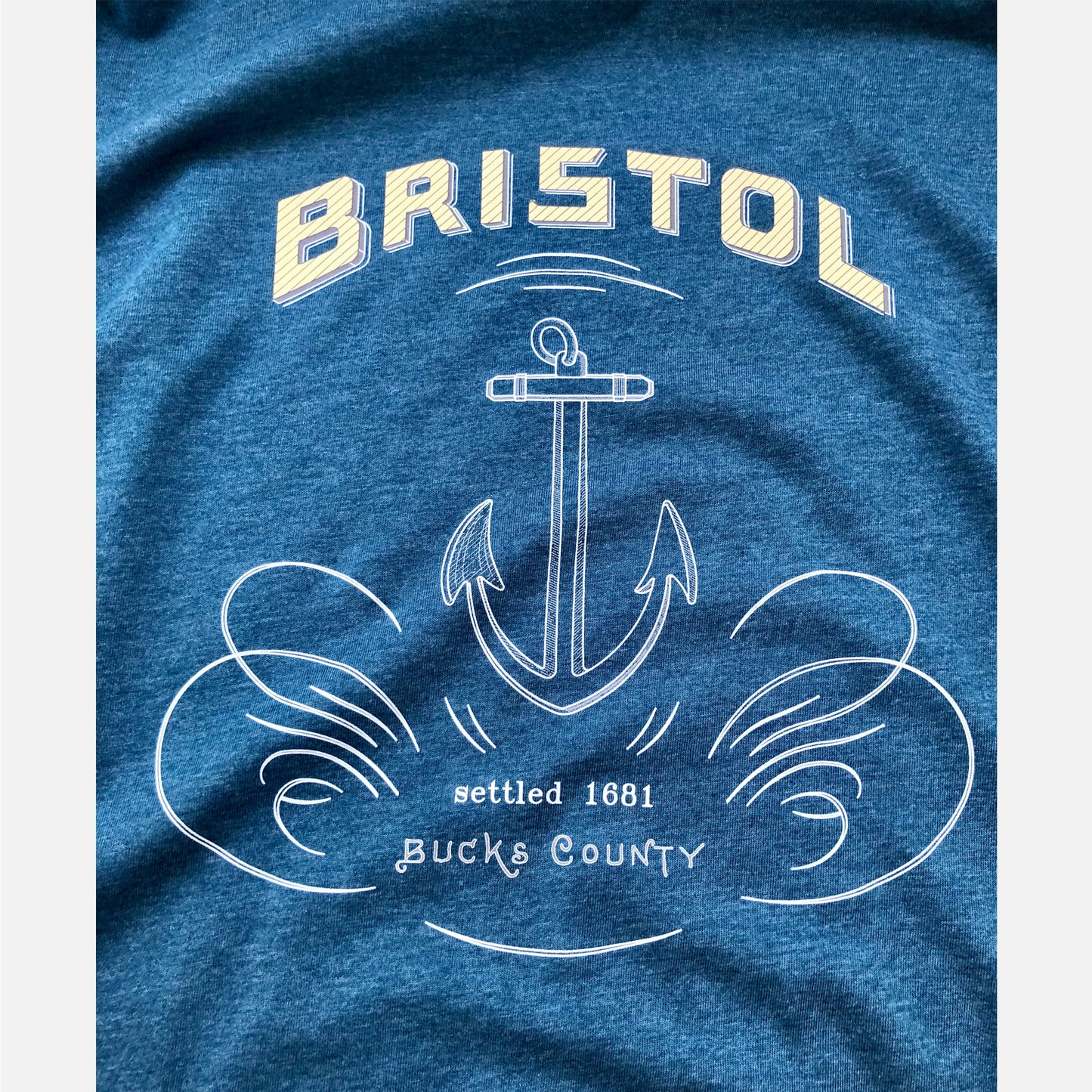 Anchor/Bristol graphic T-shirt - heather deep teal