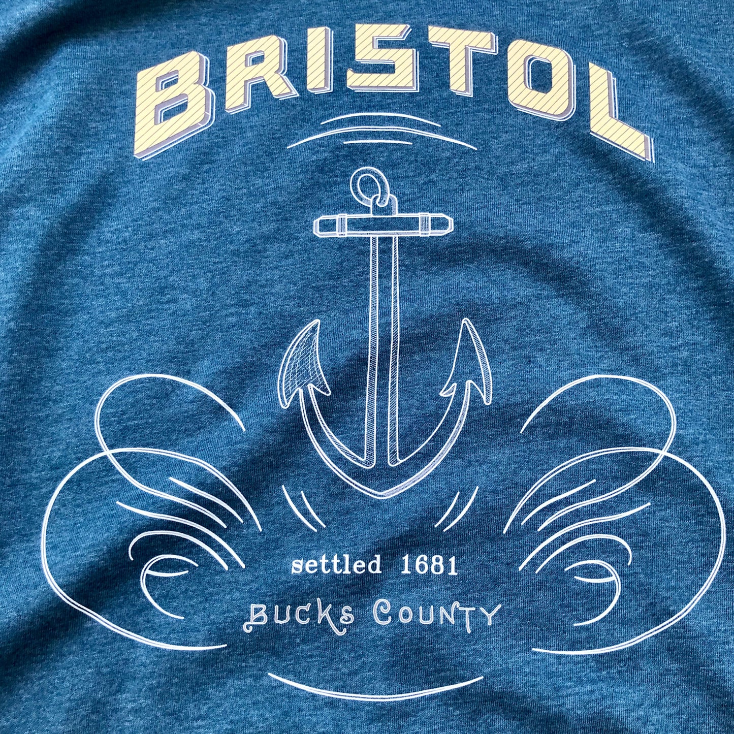 Anchor/Bristol graphic T-shirt - heather deep teal