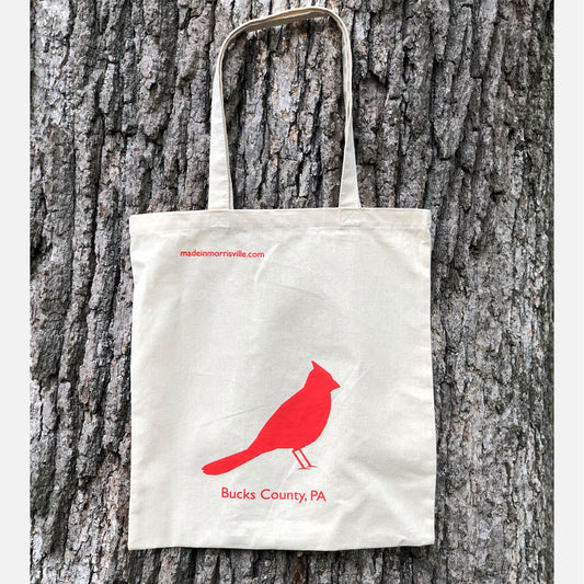 Cardinal / Bucks County canvas tote bag - 8oz natural