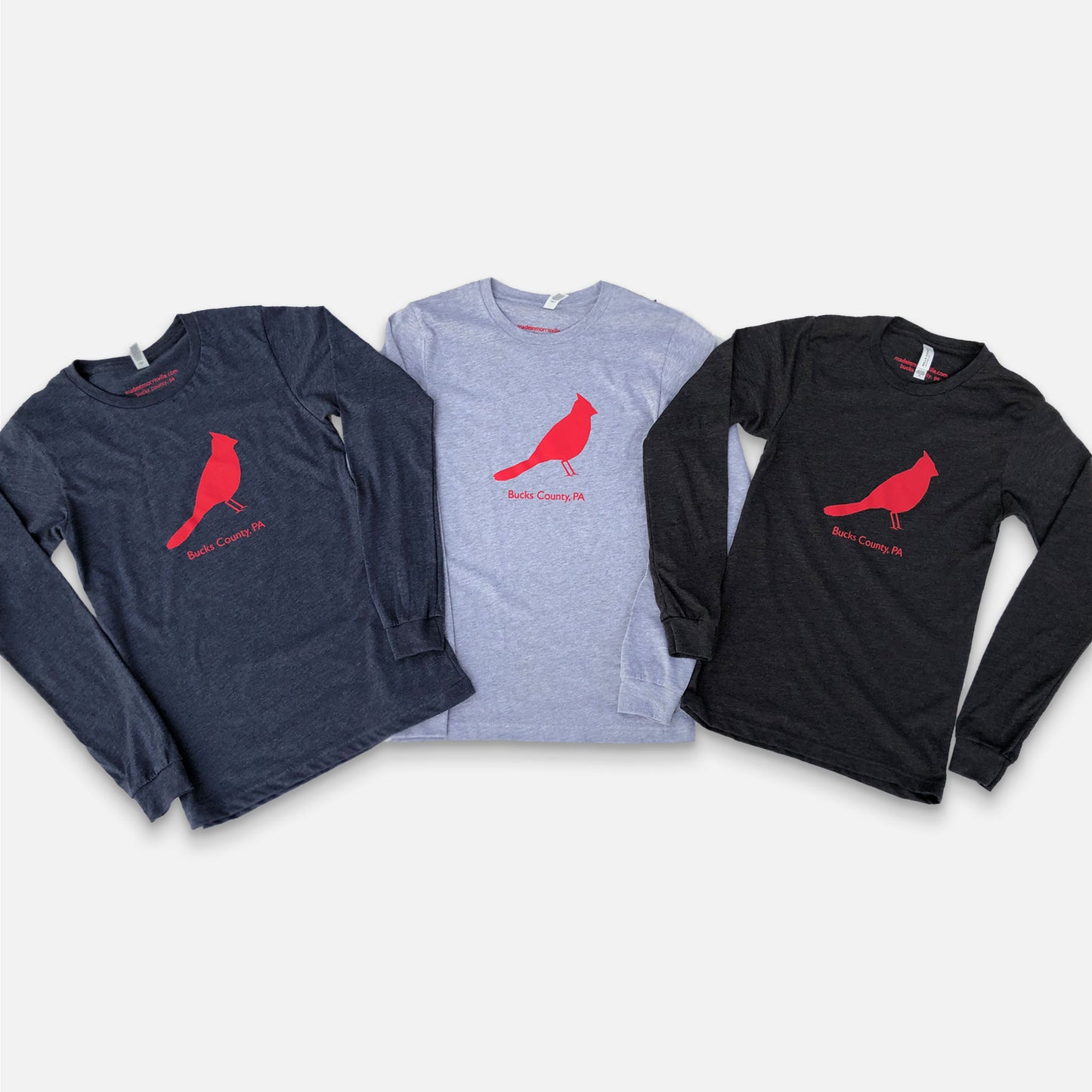 Cardinal / Bucks County graphic Long Sleeve-shirt