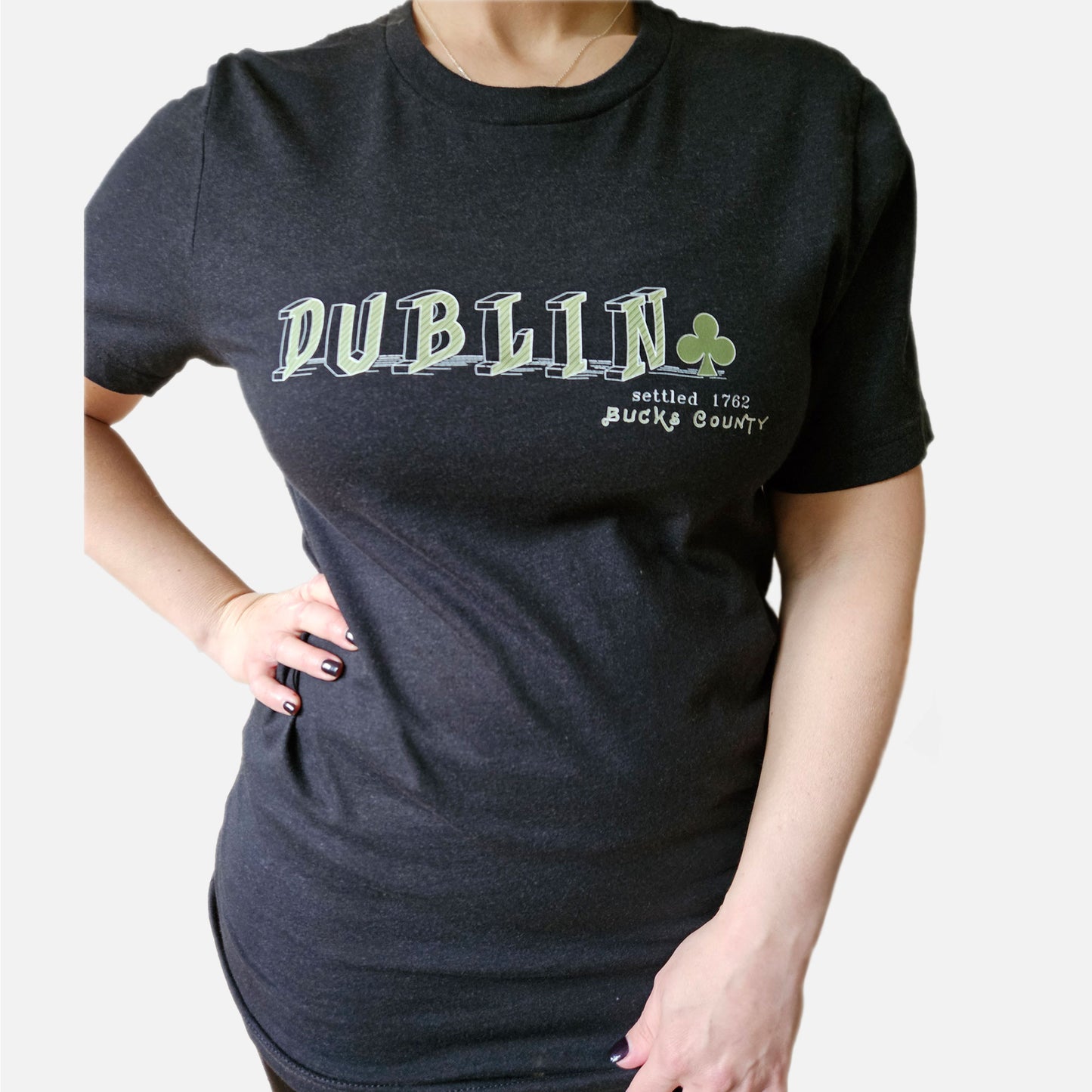 Dublin / Bucks County graphic T-shirt -black heather