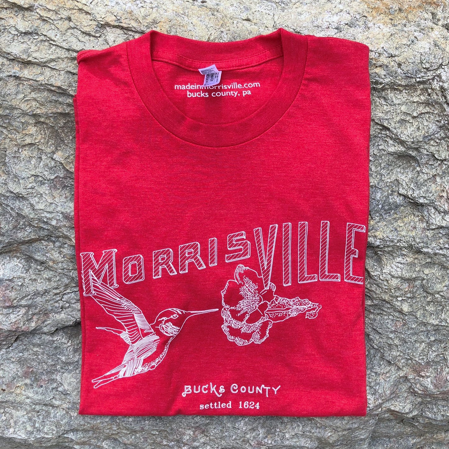 Hummingbird / Morrisville graphic T-shirt - heather red