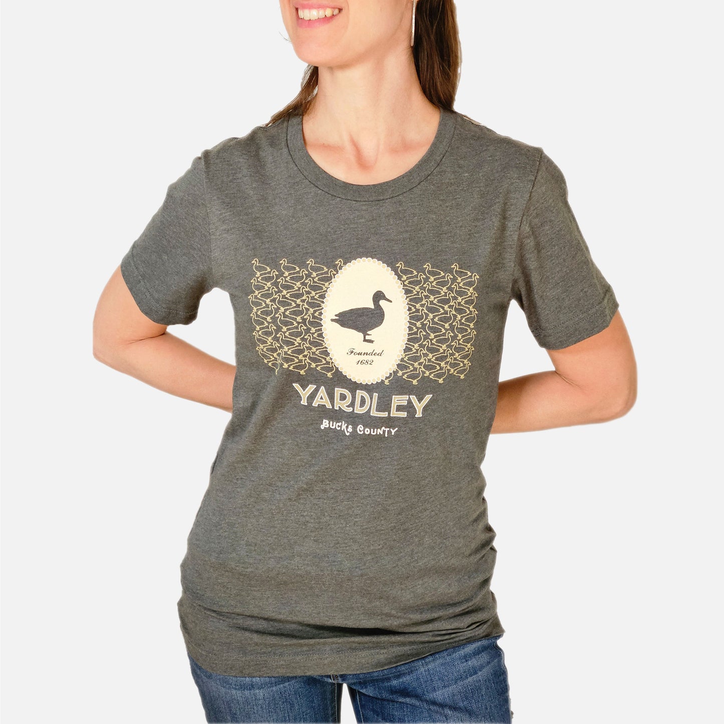 Duck Portrait /Yardley graphic T-shirt - heather forest