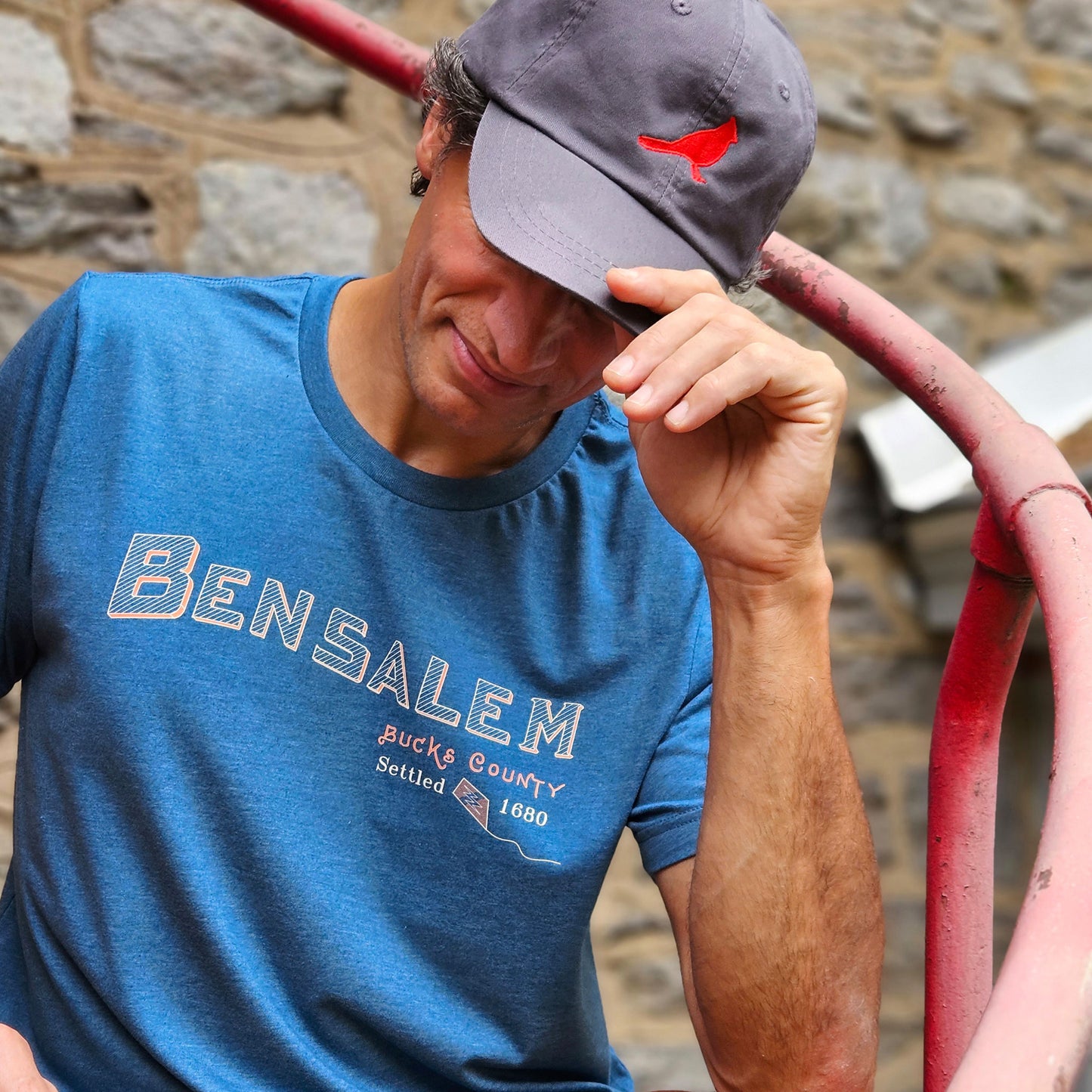 Bensalem graphic t-shirt - heather deep teal