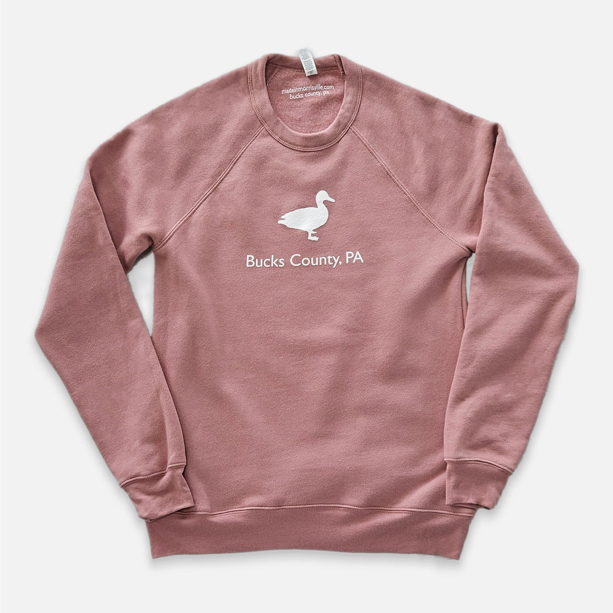 Bucks County Duck Portrait graphic crewneck sweatshirt - mauve