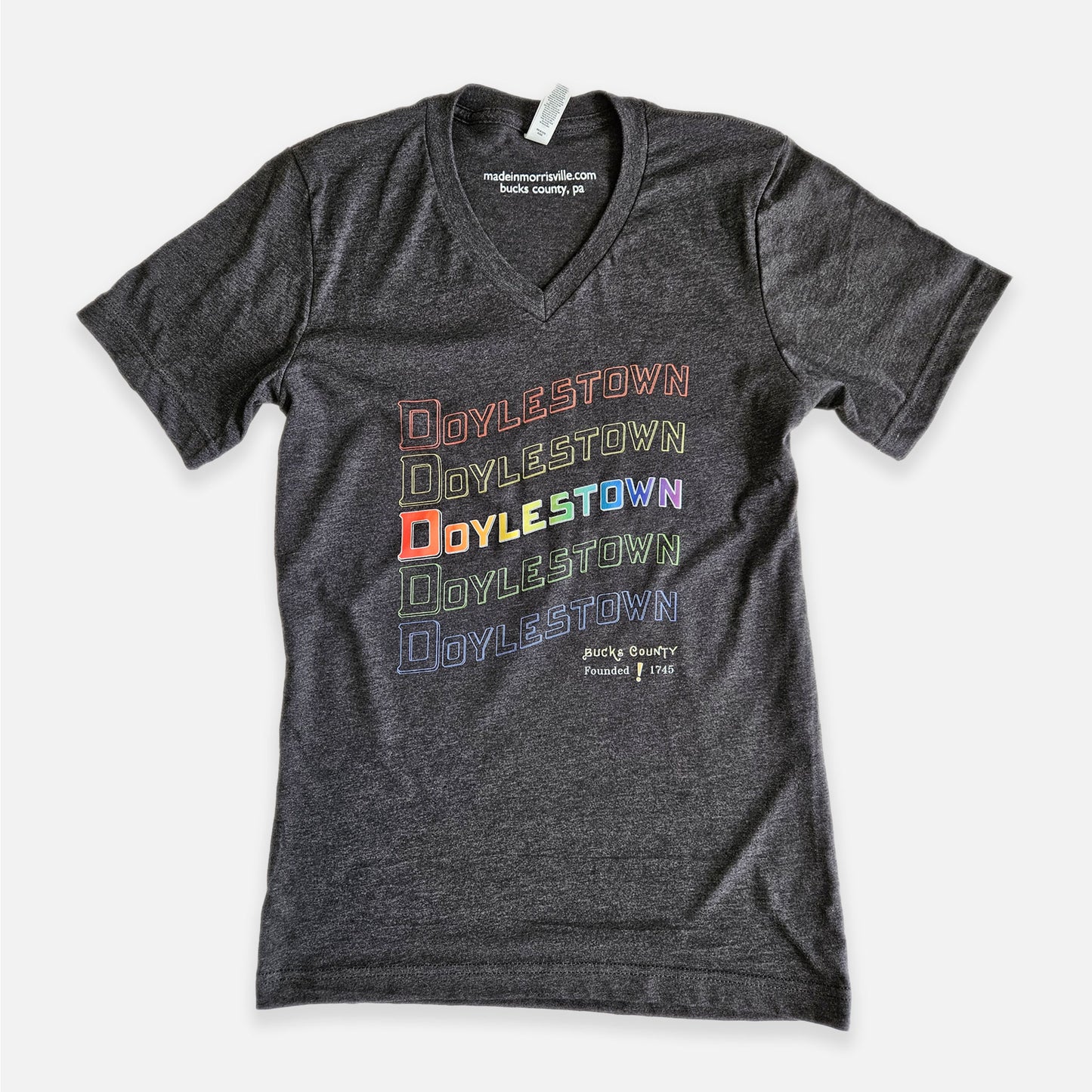 Doylestown Rainbow graphic T-shirt - heather gray