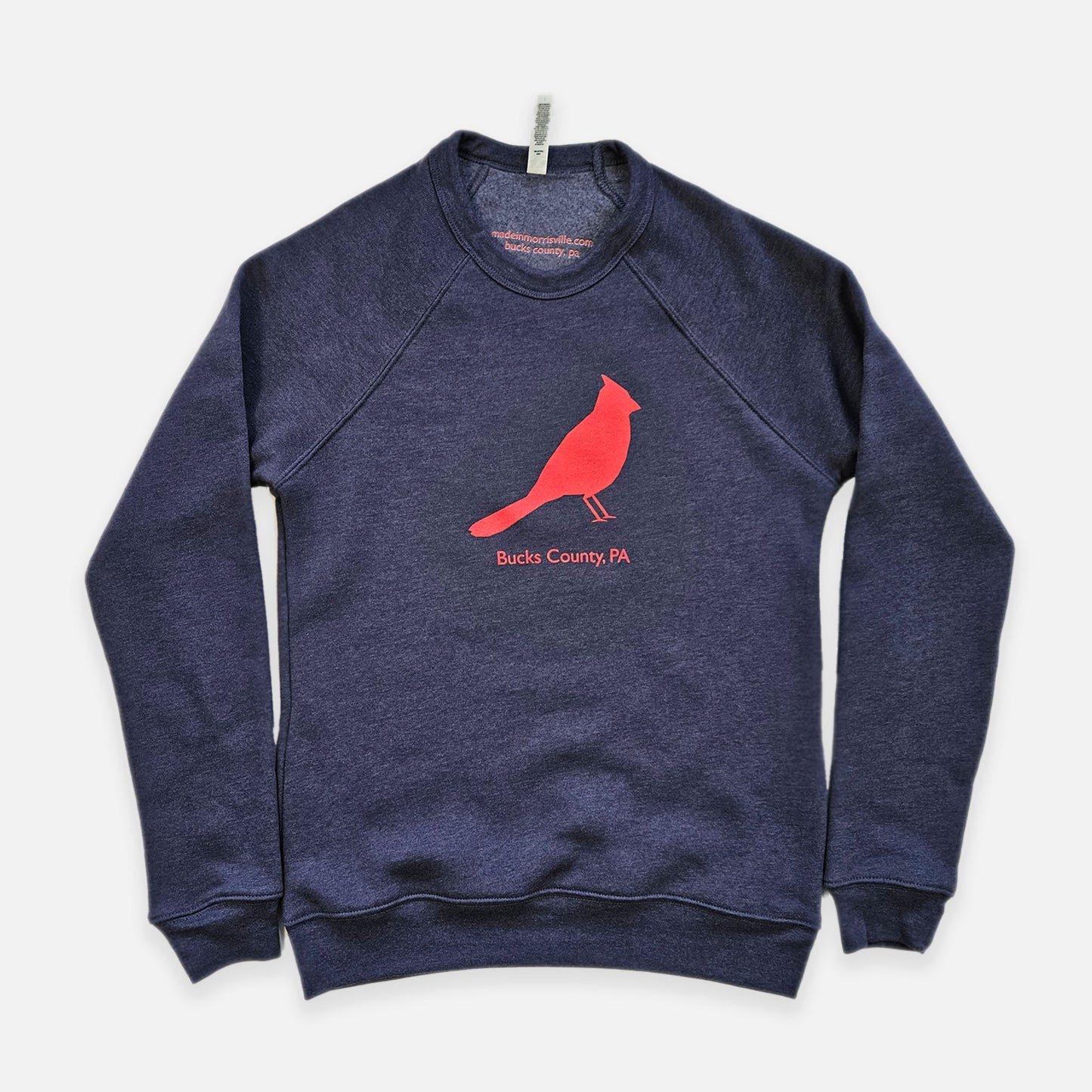Cardinal / Bucks County crewneck graphic sweatshirt - heather navy