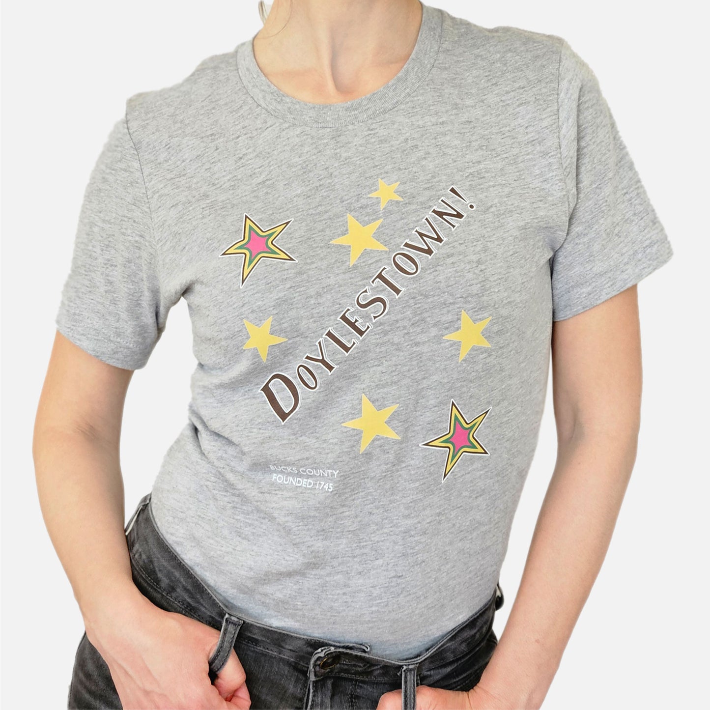 Doylestown Stars graphic T-shirt - heather grey