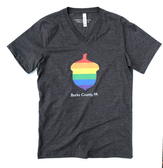 Rainbow Acorn / Bucks County graphic T-shirt