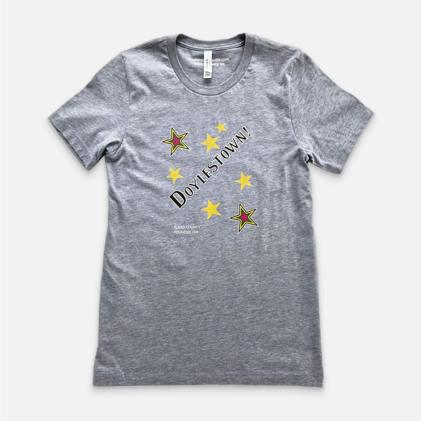 Doylestown Stars graphic T-shirt - heather grey