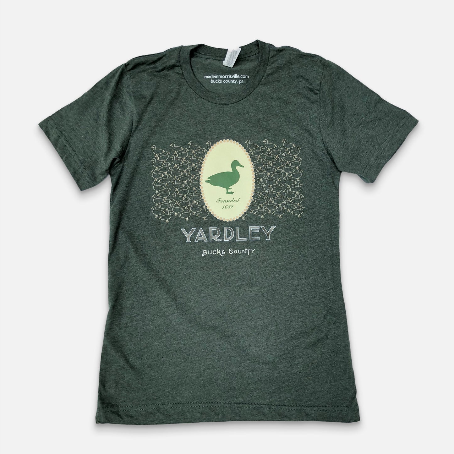 Duck Portrait /Yardley graphic T-shirt - heather forest