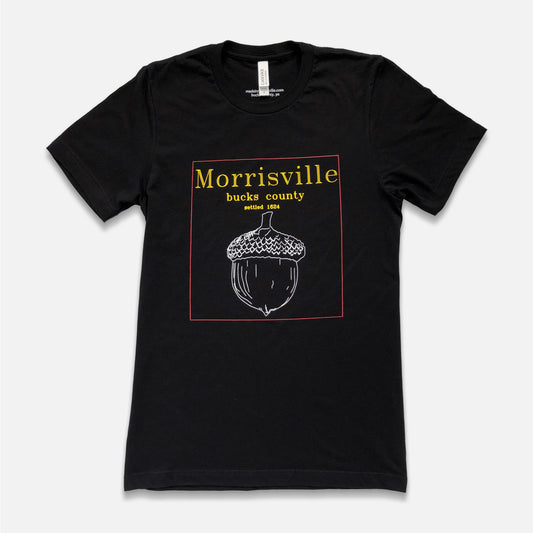 Framed Morrisville acorn  T-shirt - black