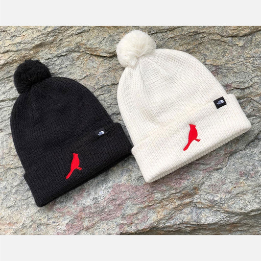 Cardinal Embroidered (The North Face) Pom Beanie