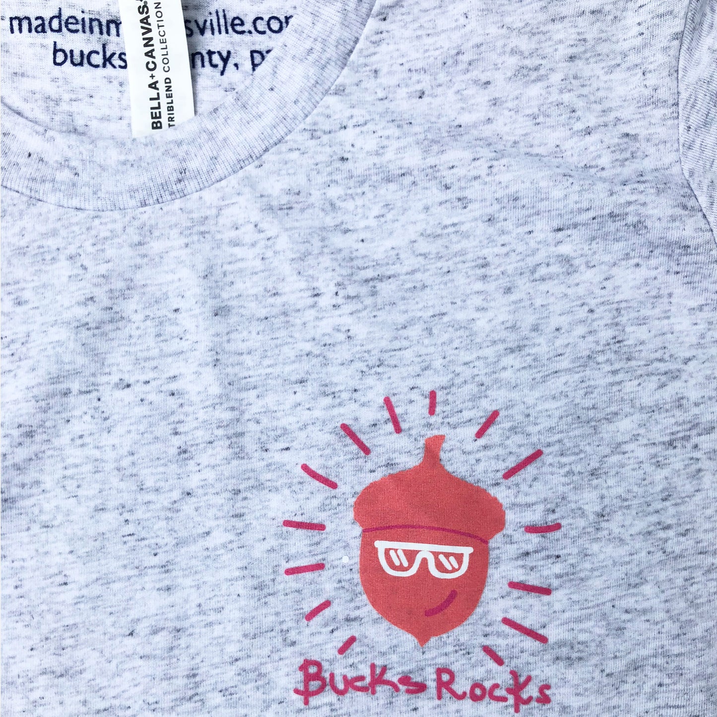Acorn / Bucks Rocks Pink graphic Kids T-shirt - white flk triblend