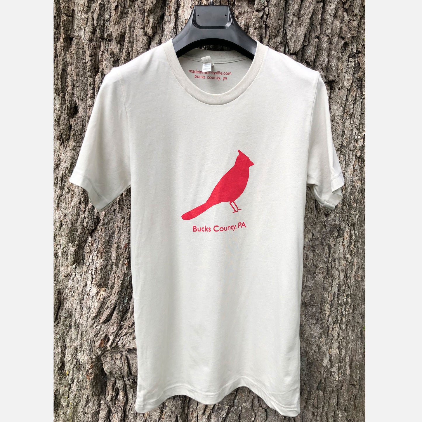 Cardinal / Bucks County graphic Crew-Neck T-shirt - heather cement