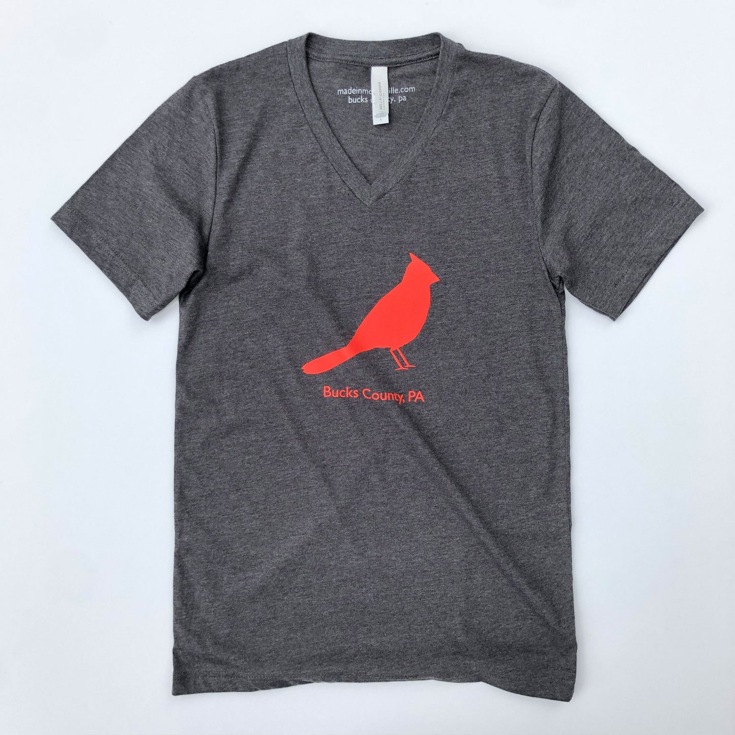 Cardinal / Bucks County graphic V-Neck T-shirt